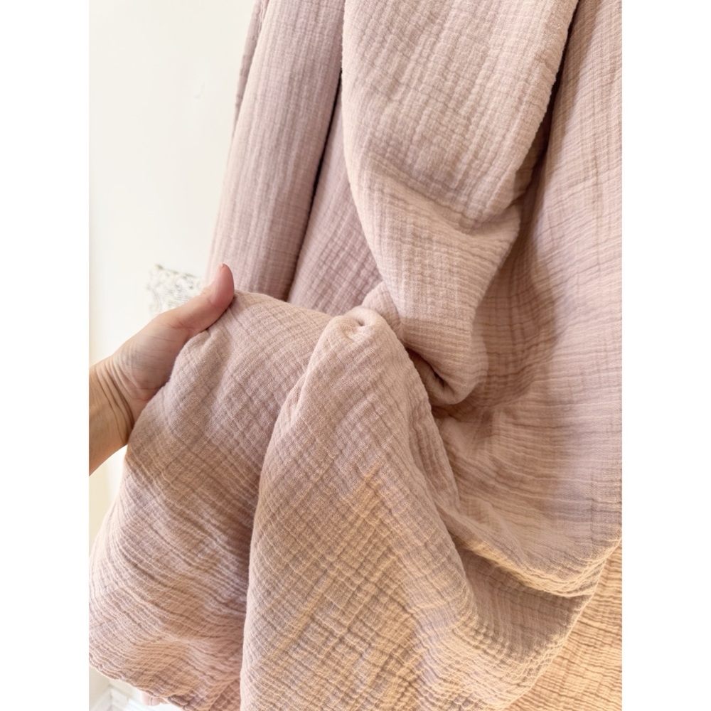 Restoration Hardware Baby & Child Dusty Rose Pink Twin Cotton Gauze Duvet Cover - Picture 4 of 9